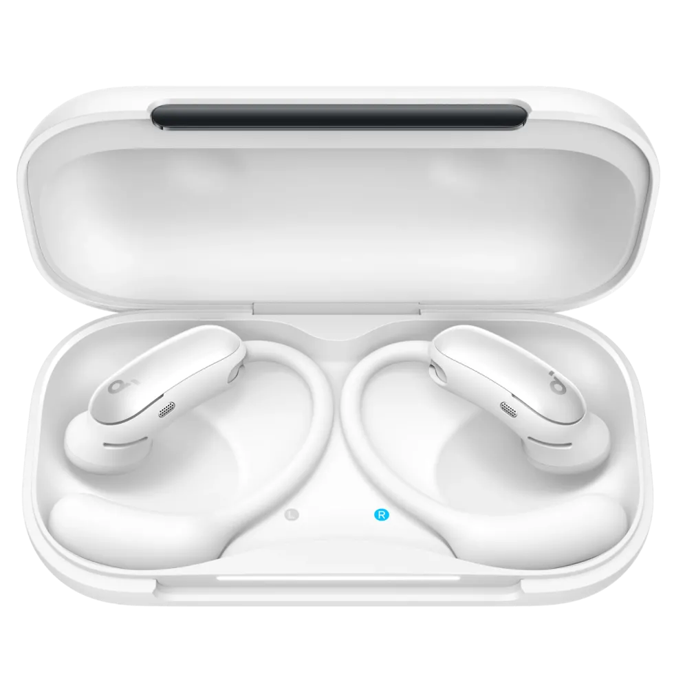 Soundcore AeroFit 2 Pro open ear-hörlurar med brusreducering Vit