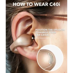 Soundcore C40i Desert-Bronze clip-on hörlurar