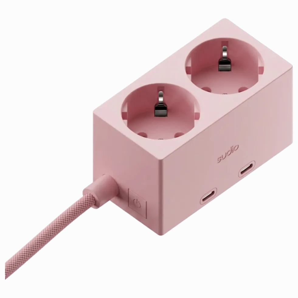 Sudio Brick grenuttag med GaN-laddning 30 W Rosa