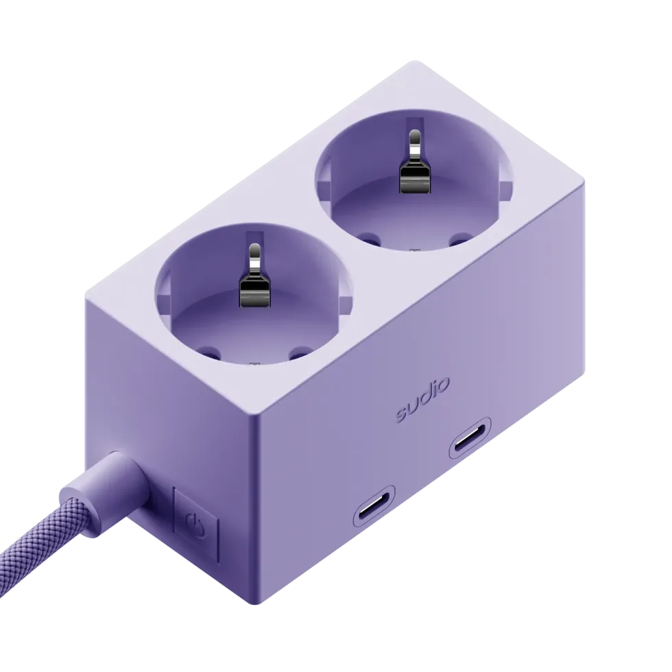 Sudio Brick grenuttag med GaN-laddning 30 W Lila
