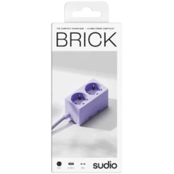 Sudio Brick grenuttag med GaN-laddning 30 W Lila