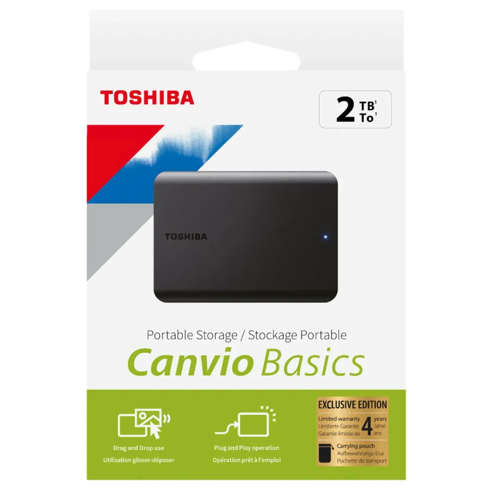 Toshiba Canvio Basics Exclusive Edition extern hårddisk 2 TB