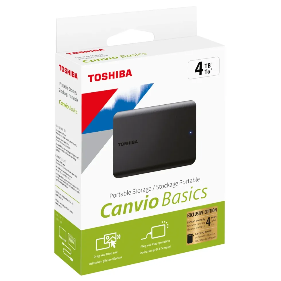 Toshiba Canvio Basics Exclusive Edition extern hårddisk 4 TB
