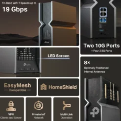 TP-Link Archer BE800 Trådlös router med Wifi 7 BE19000