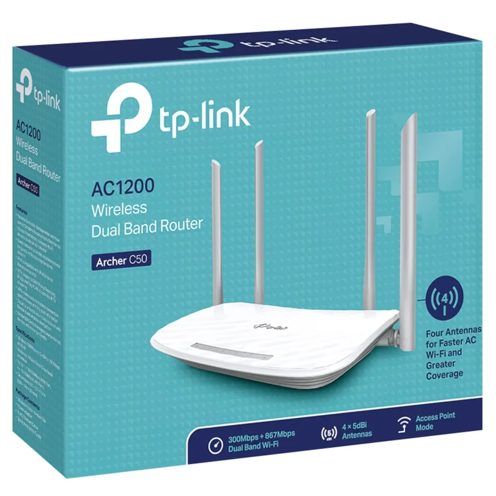 TP-Link Archer C50 Trådlös router AC1200