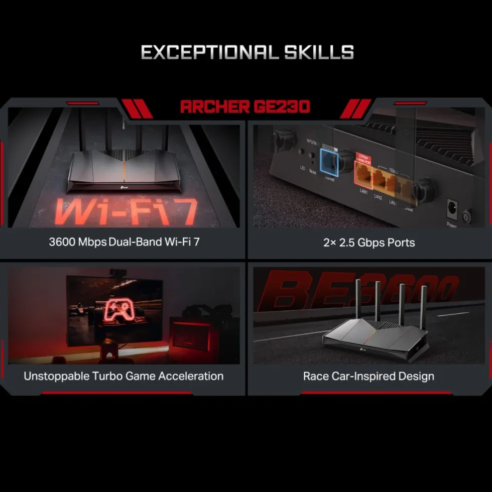 TP-Link Archer GE230 Wifi 7 gamingrouter