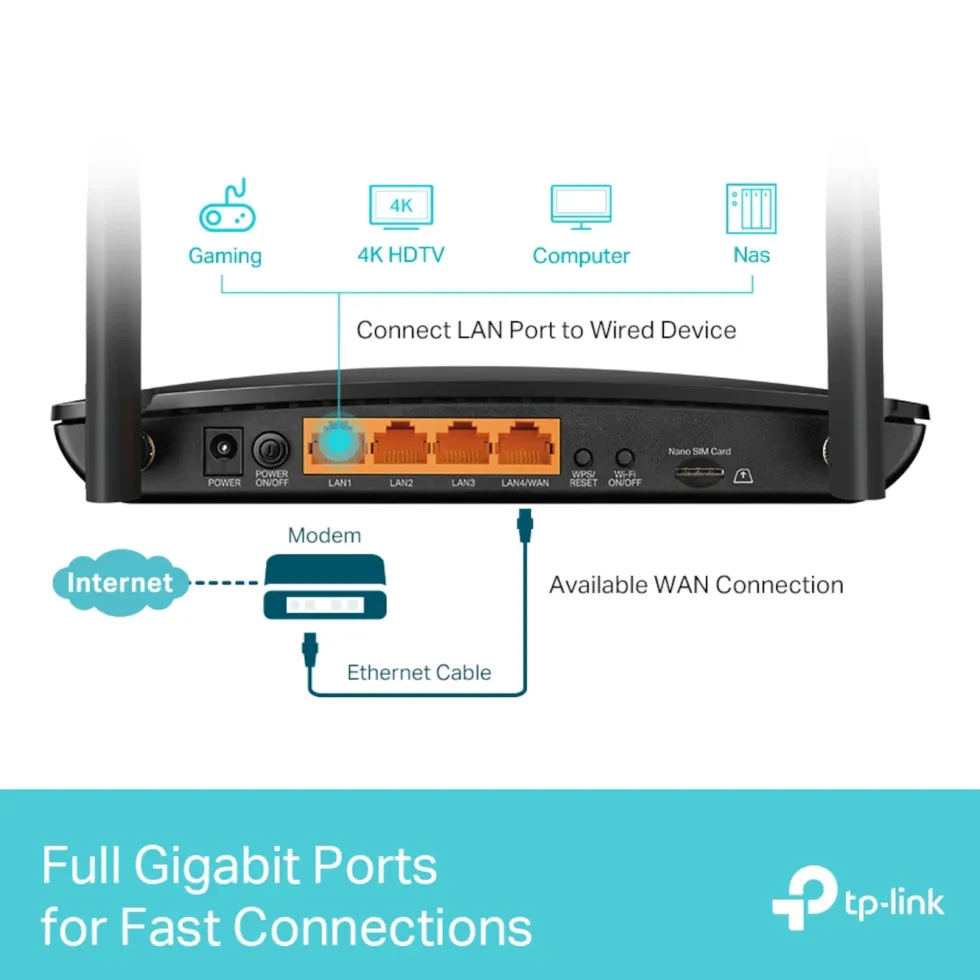 TP-Link Archer MR600 4G+-router AC1200