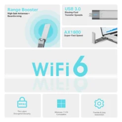 TP-Link Archer TX20UH Trådlöst USB-nätverkskort AX1800