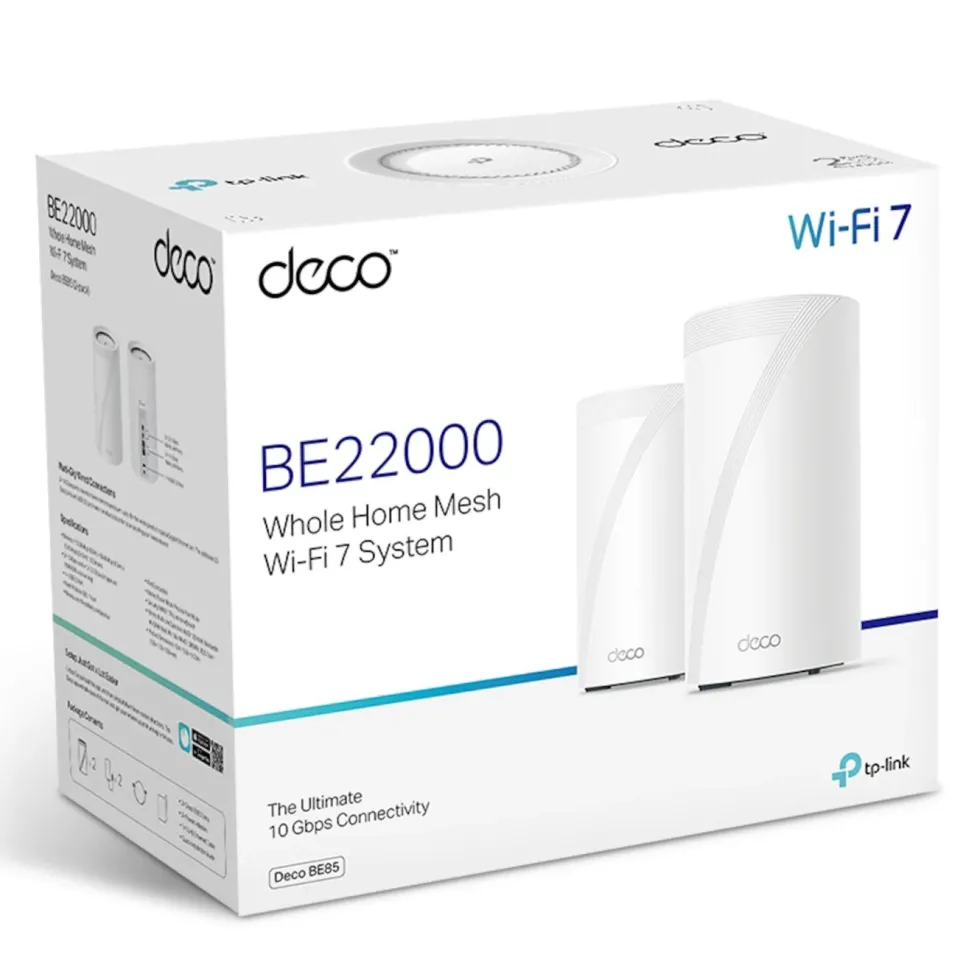 TP-Link Deco BE85 Mesh-system med Wifi 7 BE19000 2-pack