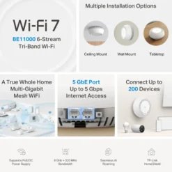 TP-Link Deco BE65-PoE Wifi 7-meshsystem 3-pack