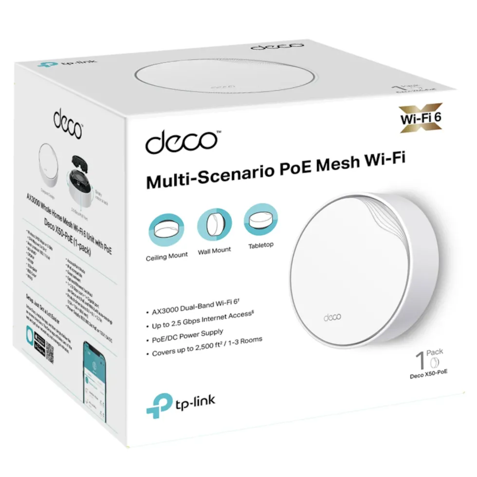 TP-Link Deco X50-PoE AX3000 1-pack
