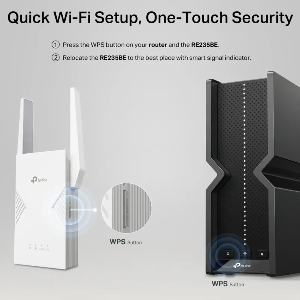 TP-Link RE235BE Wifi 7-repeater BE3600
