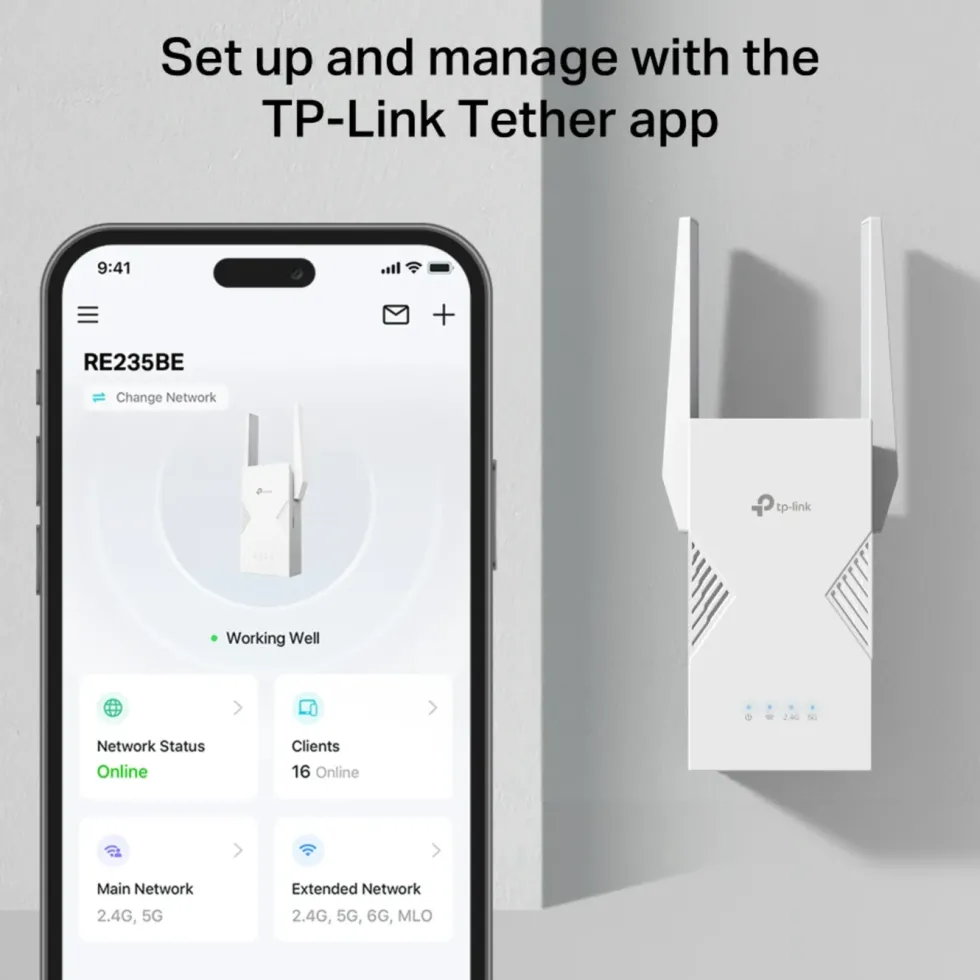 TP-Link RE235BE Wifi 7-repeater BE3600
