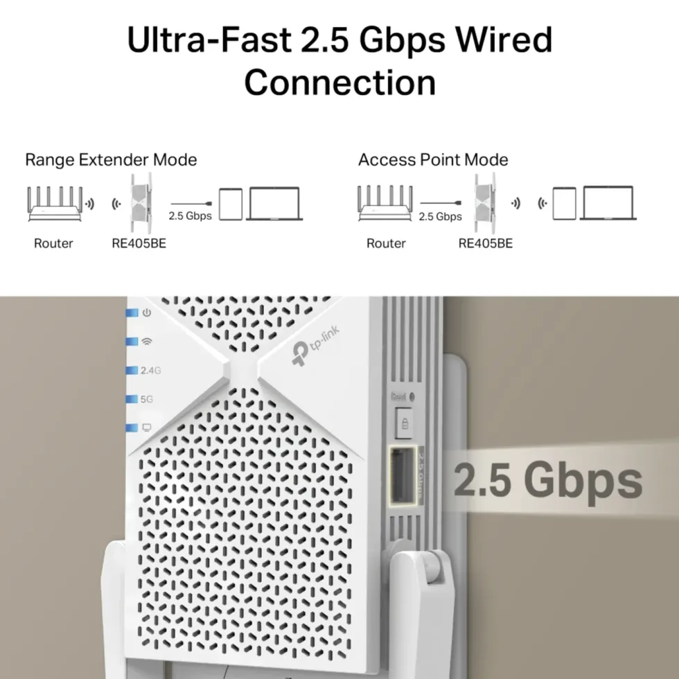 TP-Link RE405BE Wi-Fi 7-repeater BE6500 BE6500