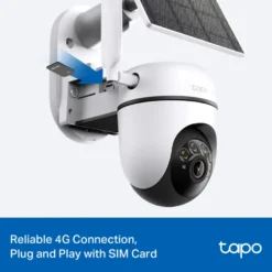 TP-Link Tapo C615G Solcellsdriven 4G LTE Pan/Tilt övervakningskamera