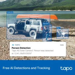 TP-Link Tapo C615G Solcellsdriven 4G LTE Pan/Tilt övervakningskamera