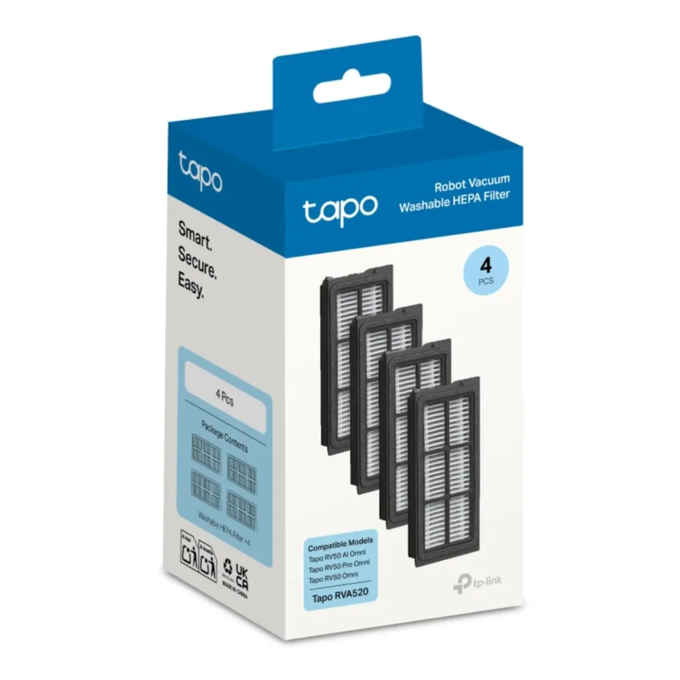 TP-Link Tapo RVA520 HEPA-filter för robotdammsugare 4-pack