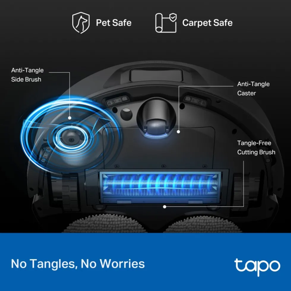 TP-Link Tapo RV50 Pro Omni – Robotdammsugare med basstation