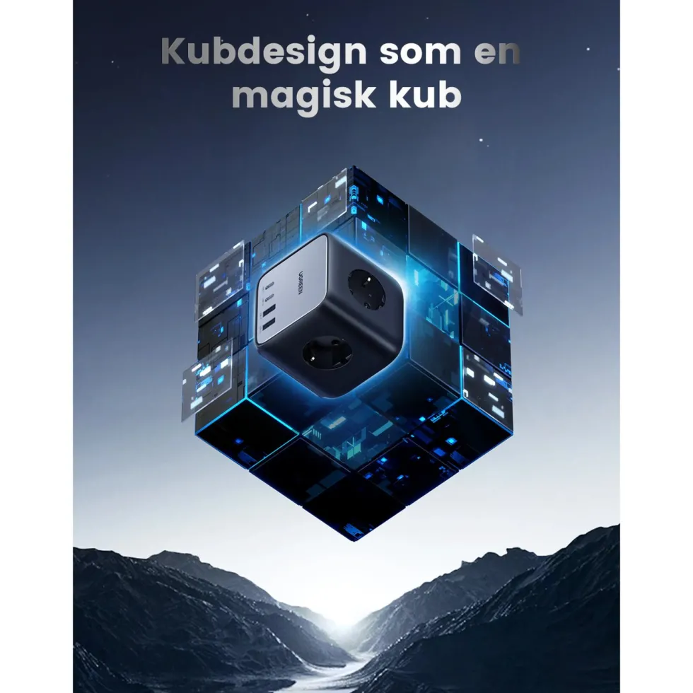 Ugreen DigiNest Cube Multiladdare 65 W