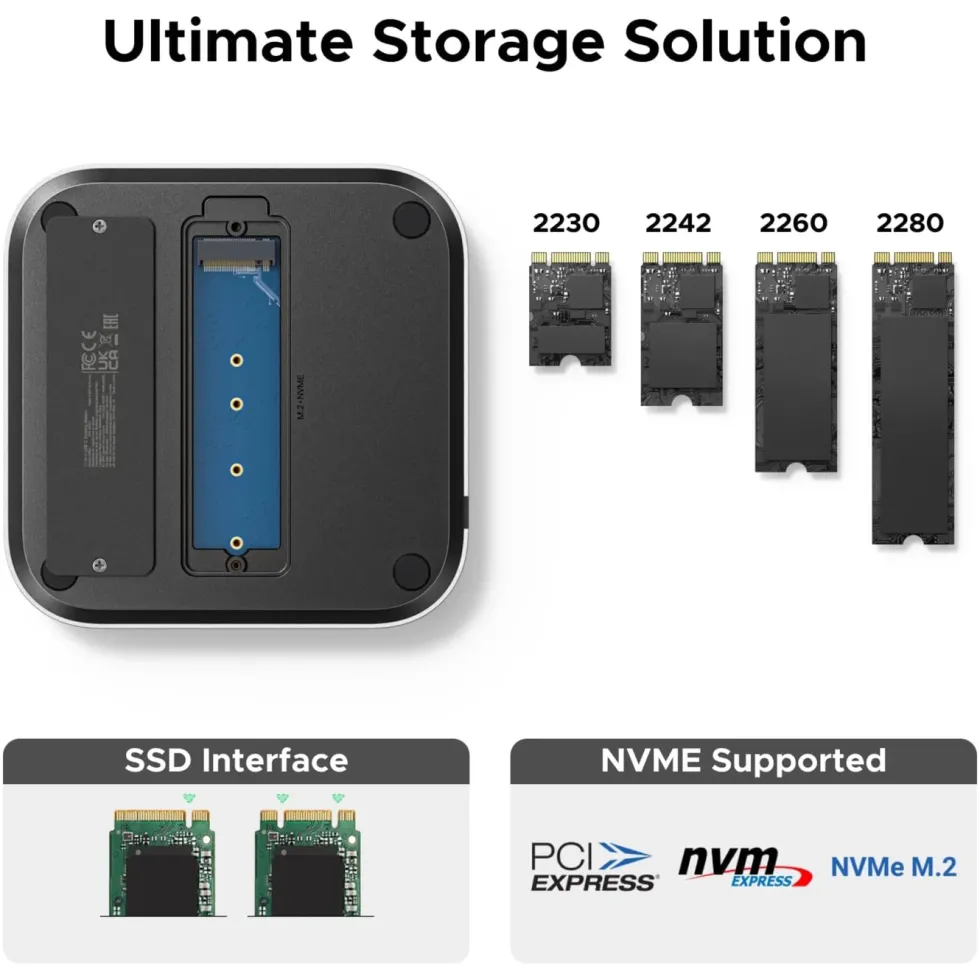 Ugreen Mac mini 11-i-1-dockningsstation med SSD-plats