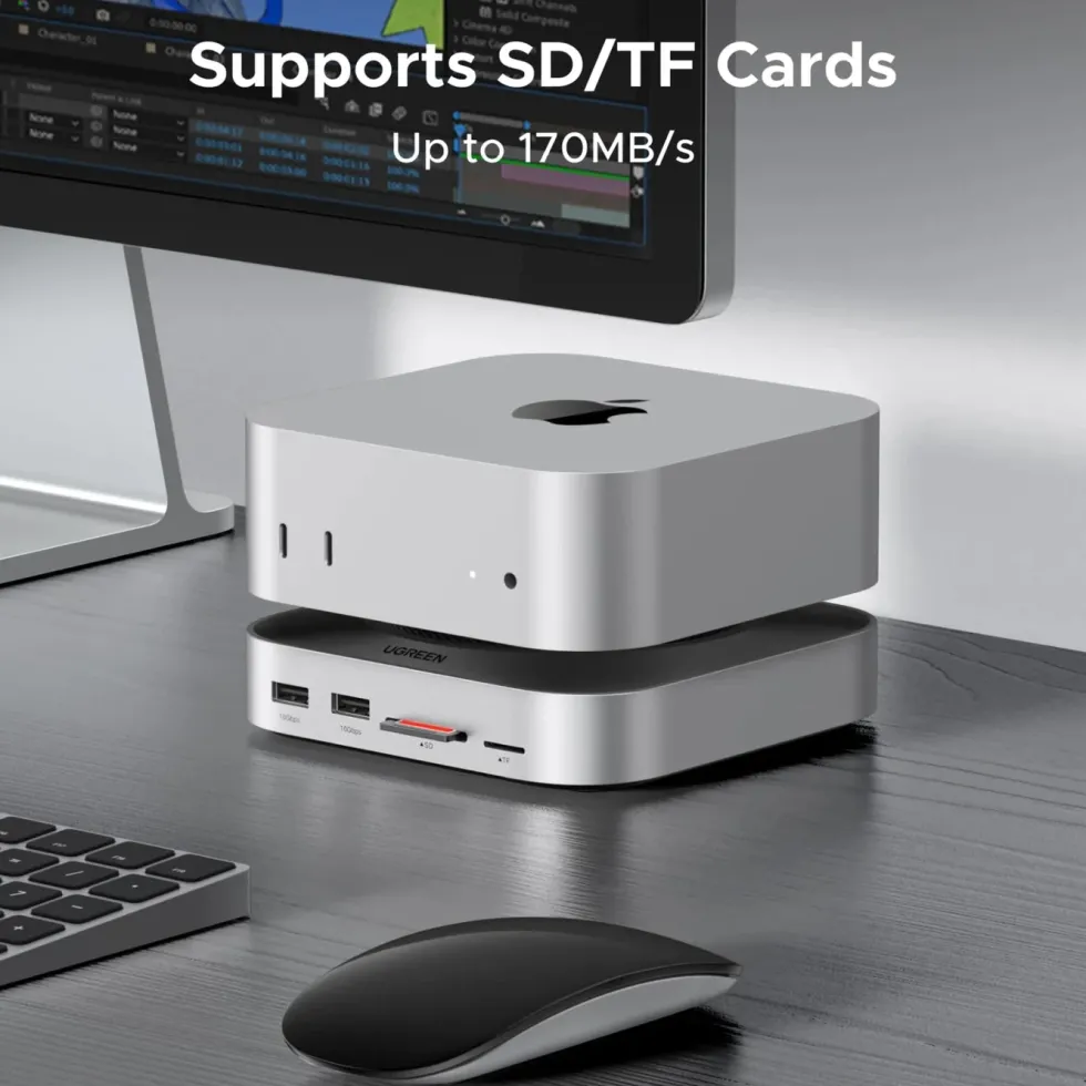 Ugreen Mac mini 11-i-1-dockningsstation med SSD-plats