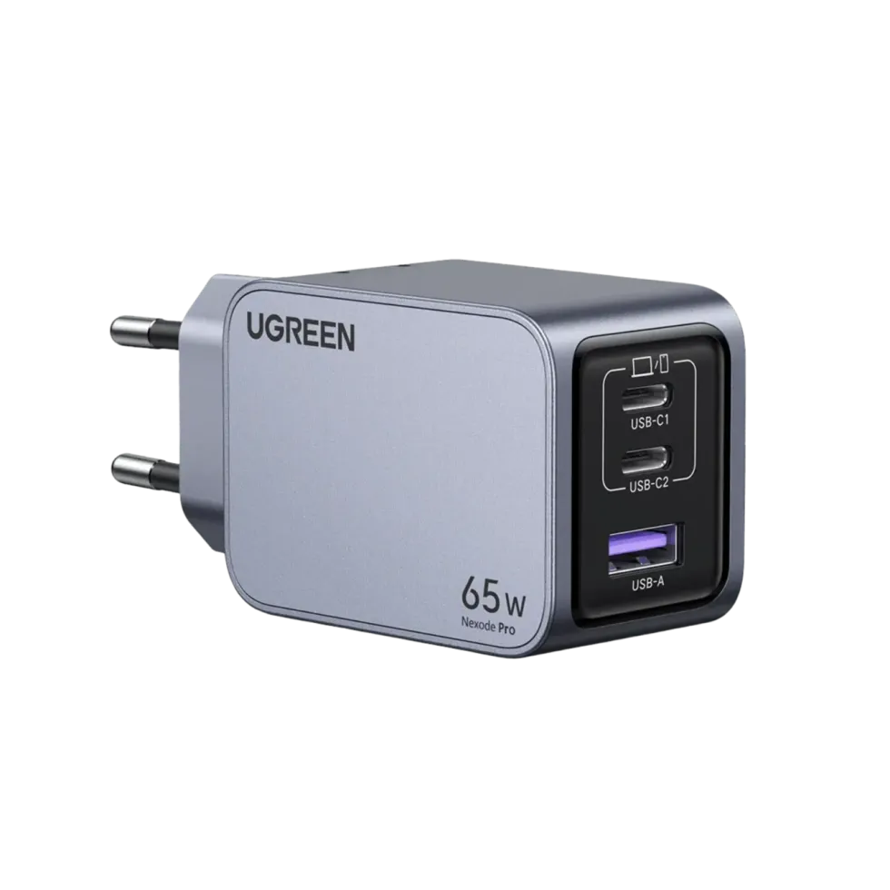 Ugreen Nexode Pro 65 W GaN-snabbladdare med 3 portar