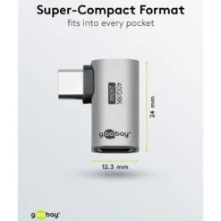 USB-C-adapter med 90° horisontell vinkel – USB4