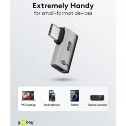 USB-C-adapter med 90° horisontell vinkel – USB4