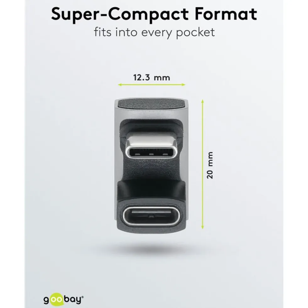USB-C-adapter 180° U-formad med USB4-stöd