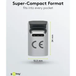USB-C-adapter 90° vinklad med USB4-stöd
