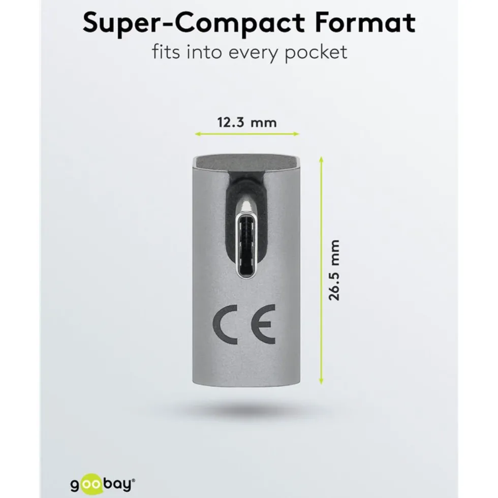 USB-C-vinkeladapter 90° med USB4-stöd