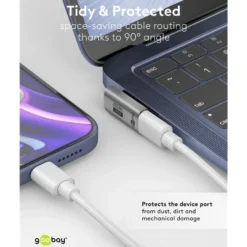 USB-C-vinkeladapter 90° med USB4-stöd