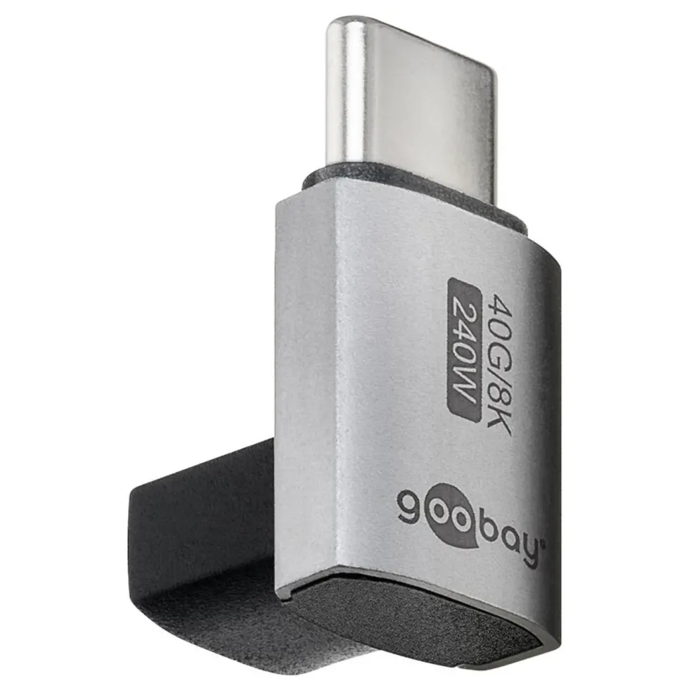 USB-C-vinkeladapter 90° med USB4-stöd