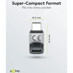 USB-C-vinkeladapter 90° med USB4-stöd