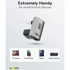 USB-C-vinkeladapter 90° med USB4-stöd
