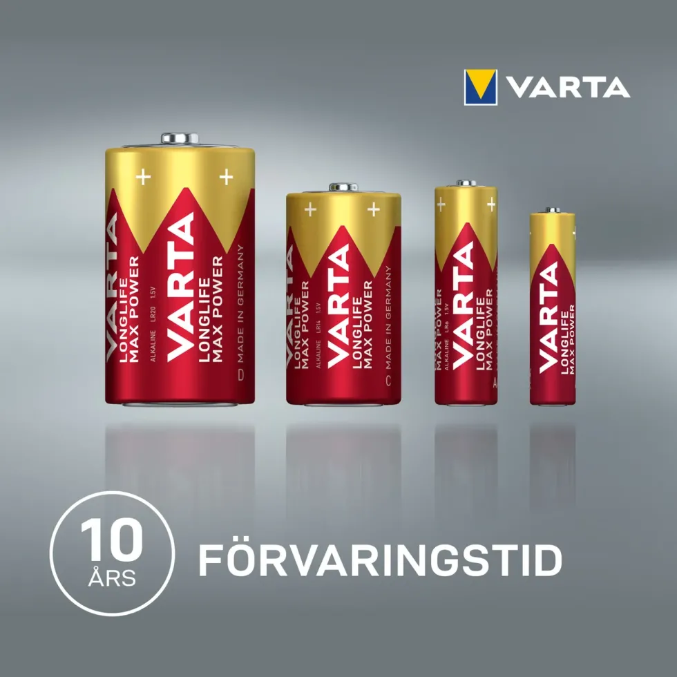 Varta Longlife Max Power AAA-batterier 4-pack