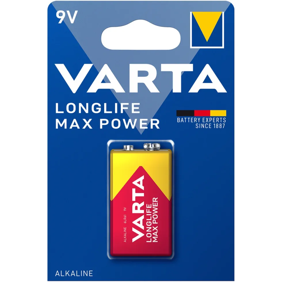Varta Longlife Power Alkaliskt 9 V-batteri 1-pack