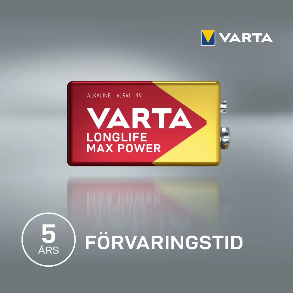 Varta Longlife Power Alkaliskt 9 V-batteri 1-pack