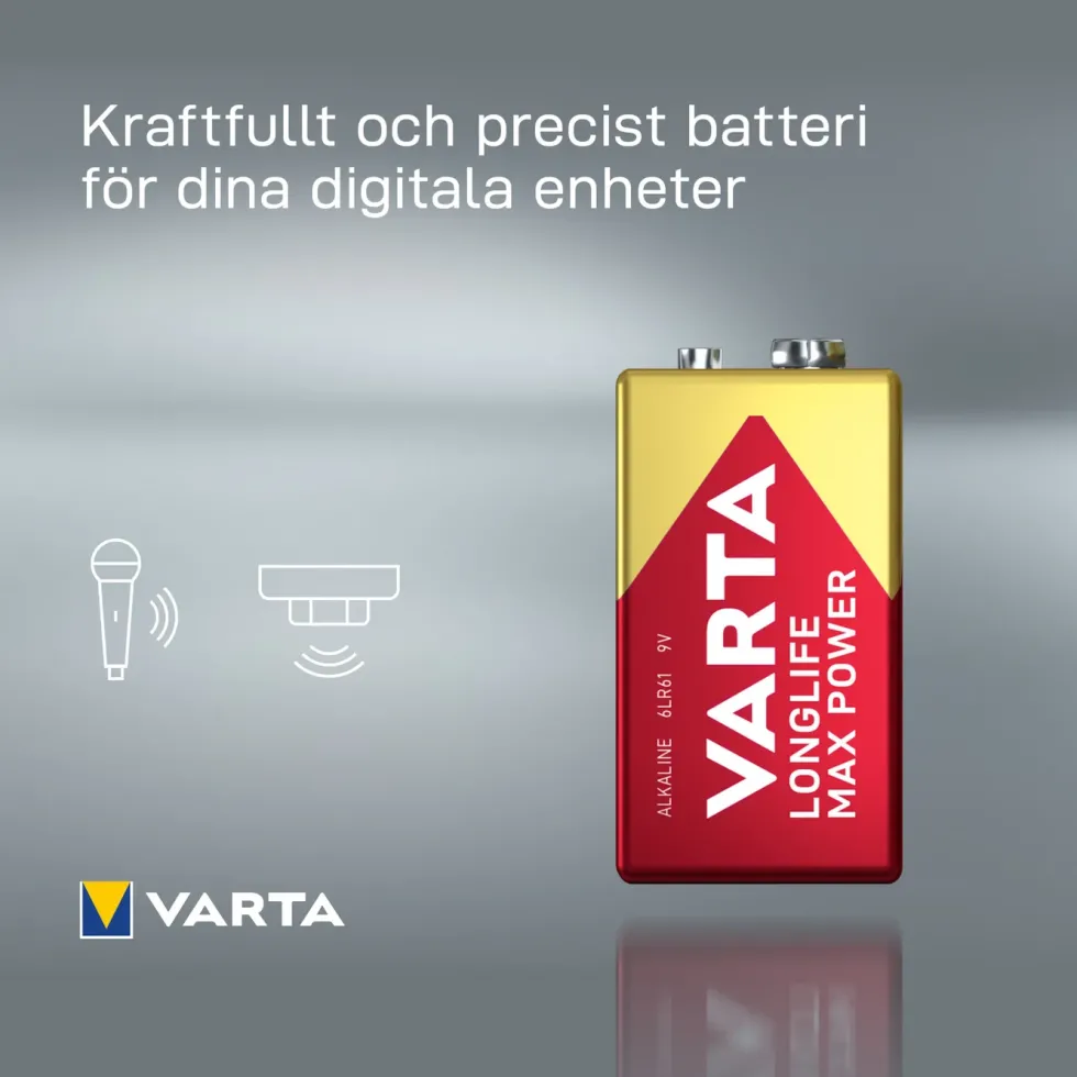 Varta Longlife Power Alkaliskt 9 V-batteri 1-pack