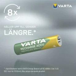 Varta Recharge Recycled AAA-batterier 800 mAh 4-pack