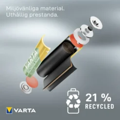 Varta Recharge Recycled AA-batterier 2100 mAh 6-pack