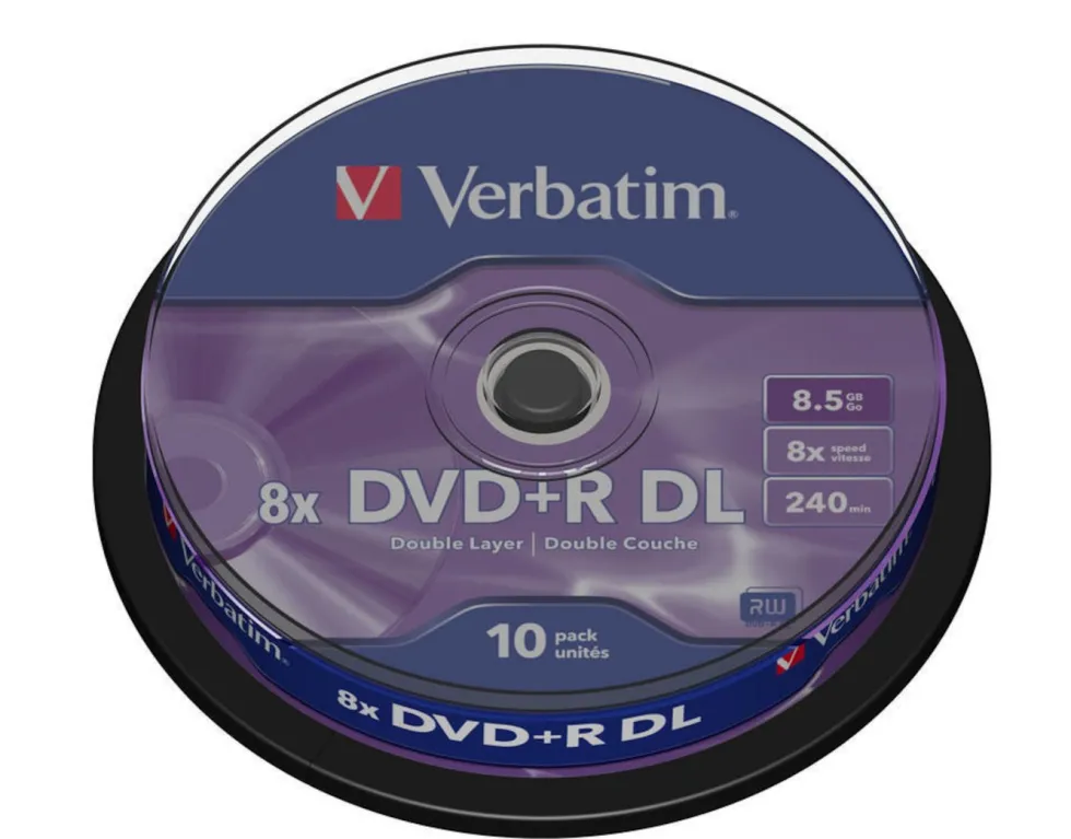 Verbatim DVD+R DL på spindel 10-pack