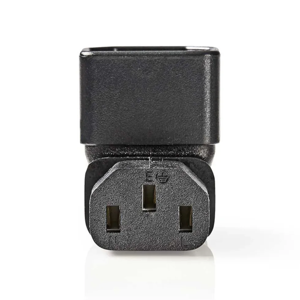 Vinkeladapter C13 90° Nedåtvinklad