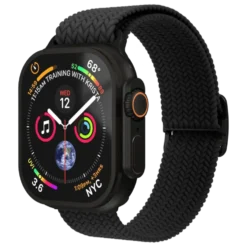 Vonmählen Woven Loop flätat armband till Apple Watch 40/41/42 mm All Black