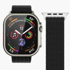 Vonmählen Woven Loop flätat armband till Apple Watch 40/41/42 mm Black
