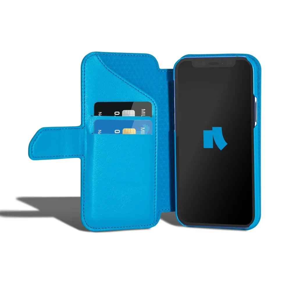 Wallet Case Solo 502 till iPhone 12 mini Blå