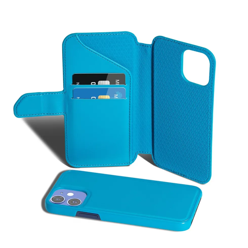 Wallet Case Solo 502 till iPhone 12 mini Blå