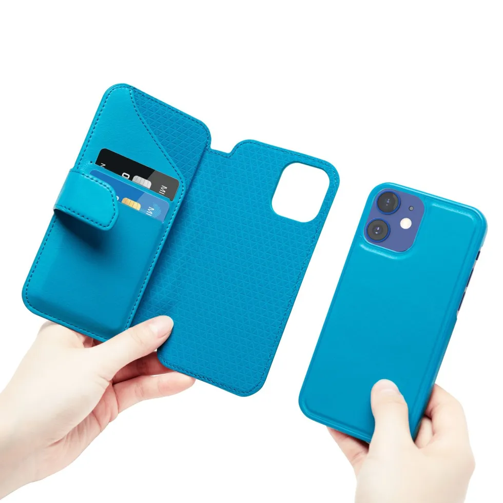 Wallet Case Solo 502 till iPhone 12 mini Blå