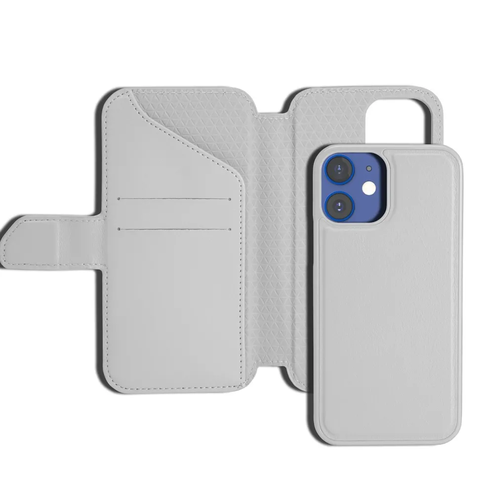 Wallet Case Solo 502 till iPhone 12 mini Grå