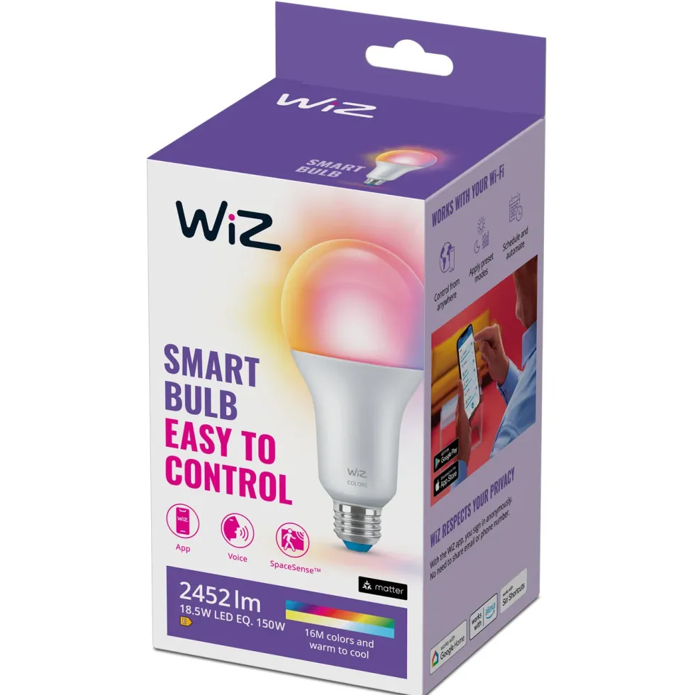 WiZ Color High Lumen A80 Smart LED-lampa E27 2452 lm